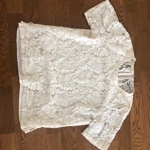 Madewell laced white top, size S